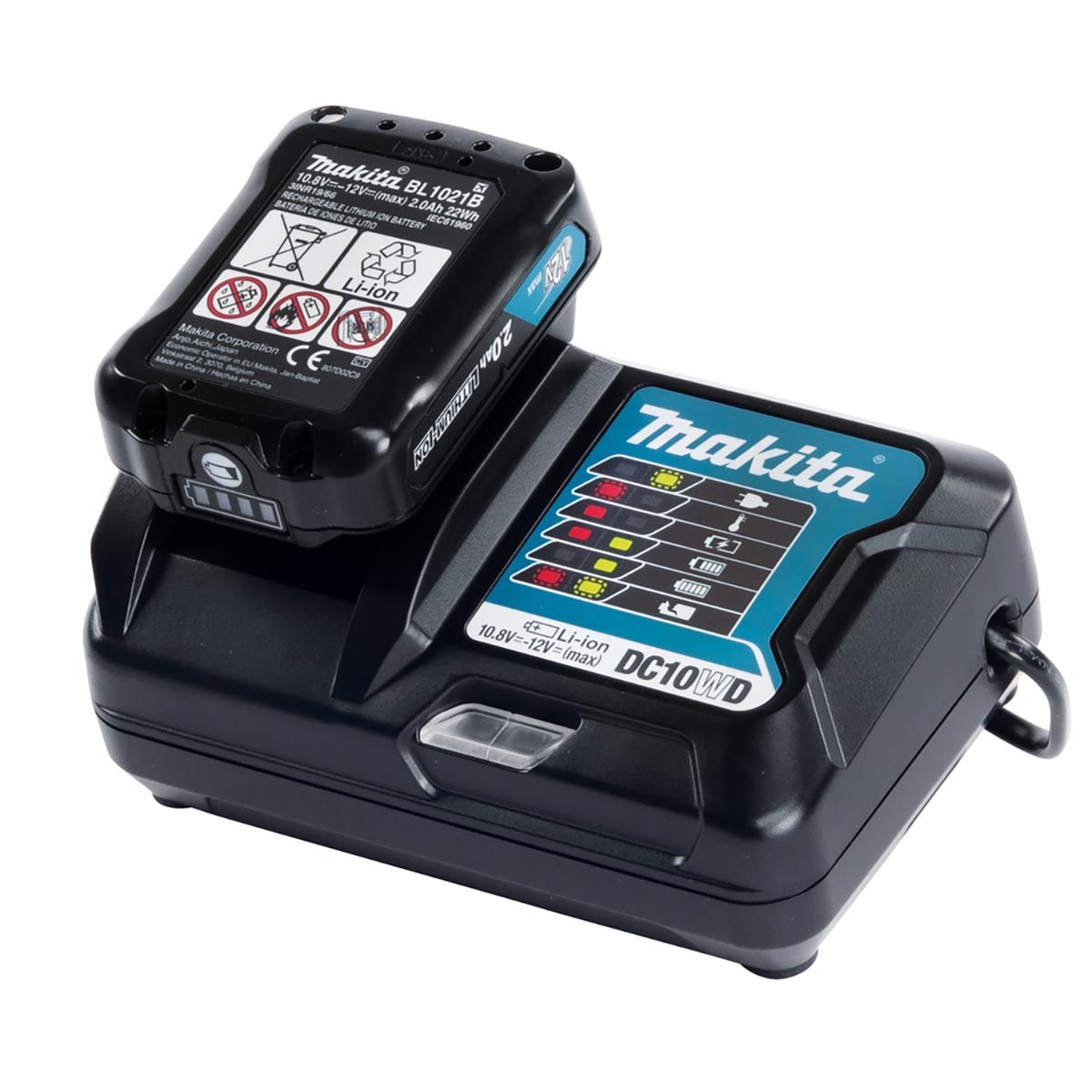 Makita Batterisett 12V CXT ® 2,0 Ah Li-ion Lader 191B50-9