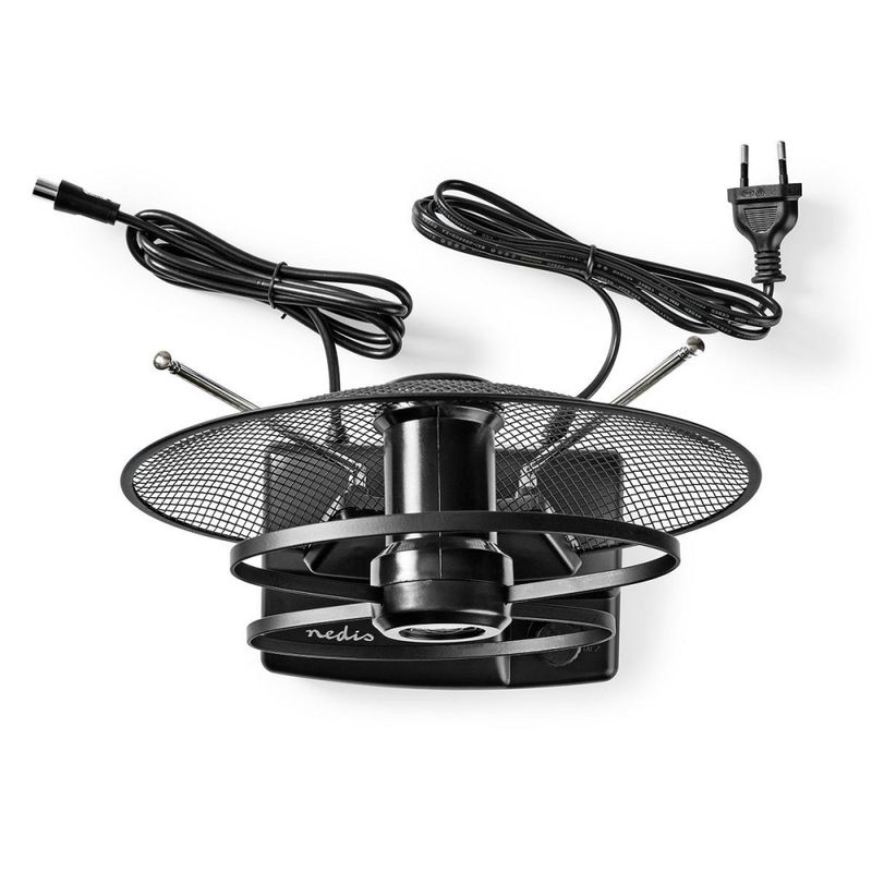 Aktiv Innendørs Antenne for Riks-TV - UHF-VHF -  LTE700 - 0-25km rekkevidde - Nedis