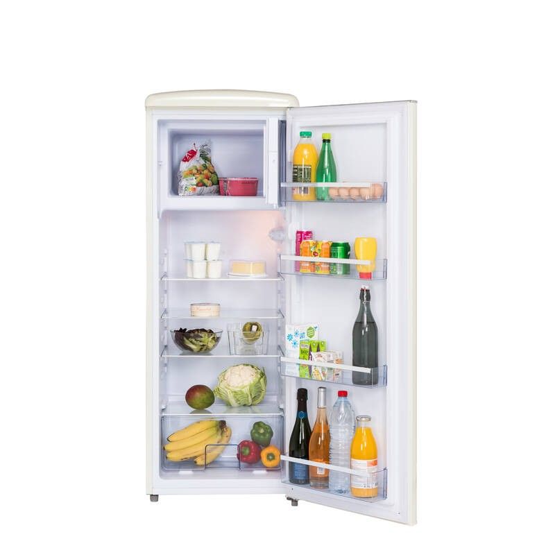 FrigeluX Retro kjøleskap, krem, 218L RF218RCD