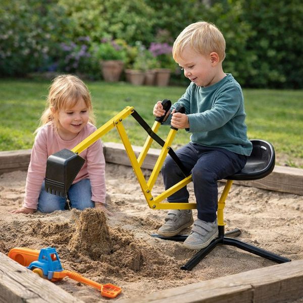 Hovedbilde Gravemaskin for sandkassen - sitt på setet og ...
