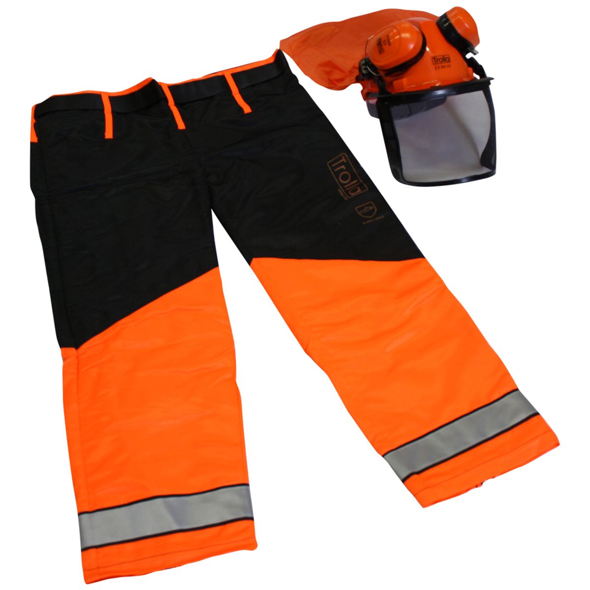 Vernebukse og Hjelm med Hørselvern og Visir i Sett - Onesize fits all - Fra S til XL