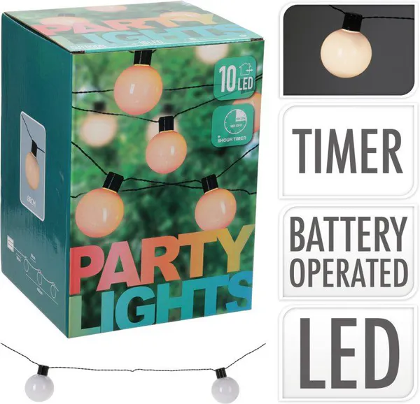 Hovedbilde Led-Lys Baller for Dekorasjon og Party 10 stk ...