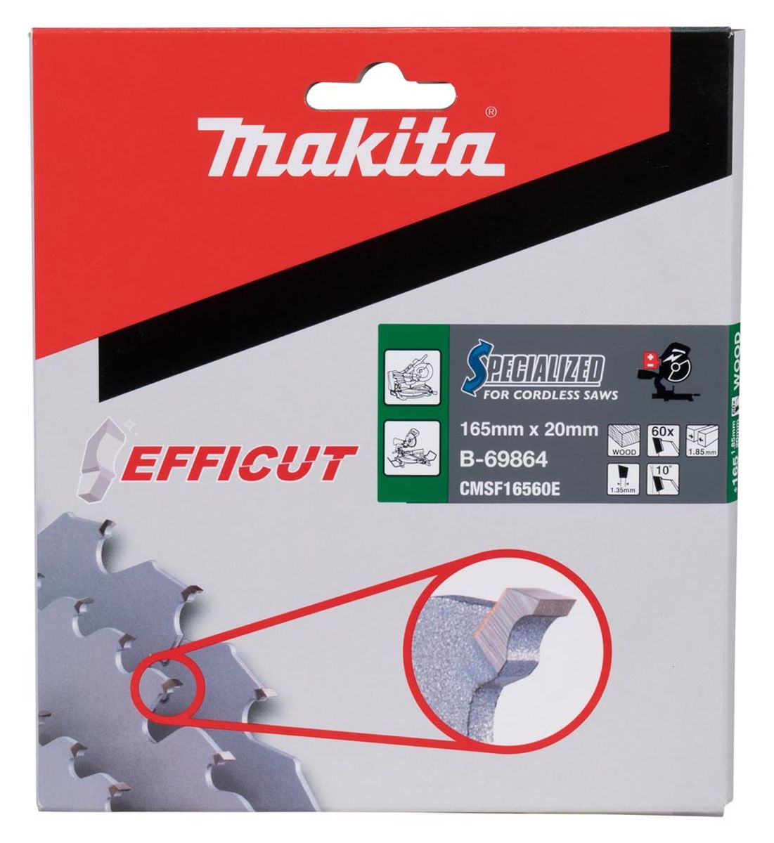 Makita Sirkelsagblad Efficut 165 mm Tre B-69864