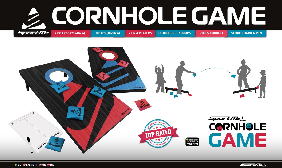 Cornhole Board Set - Kastespill med Erteposer