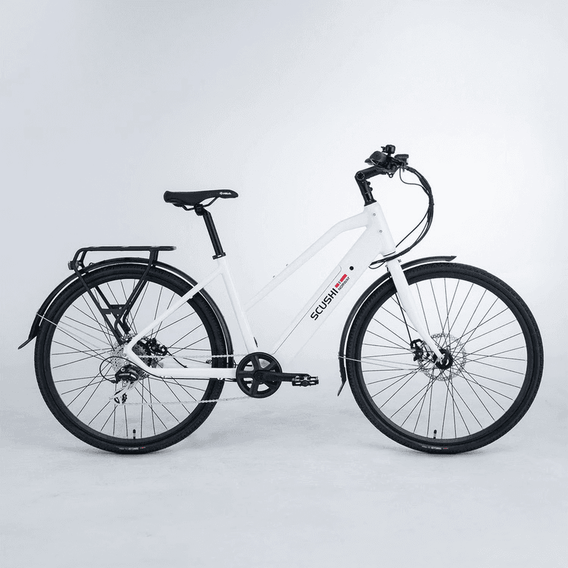 Scushi Norway Universe Elsykkel - Hvit - 51cm ramme - 55-75 km rekkevidde